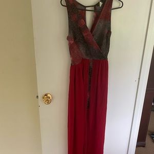 Romper with attached skirt